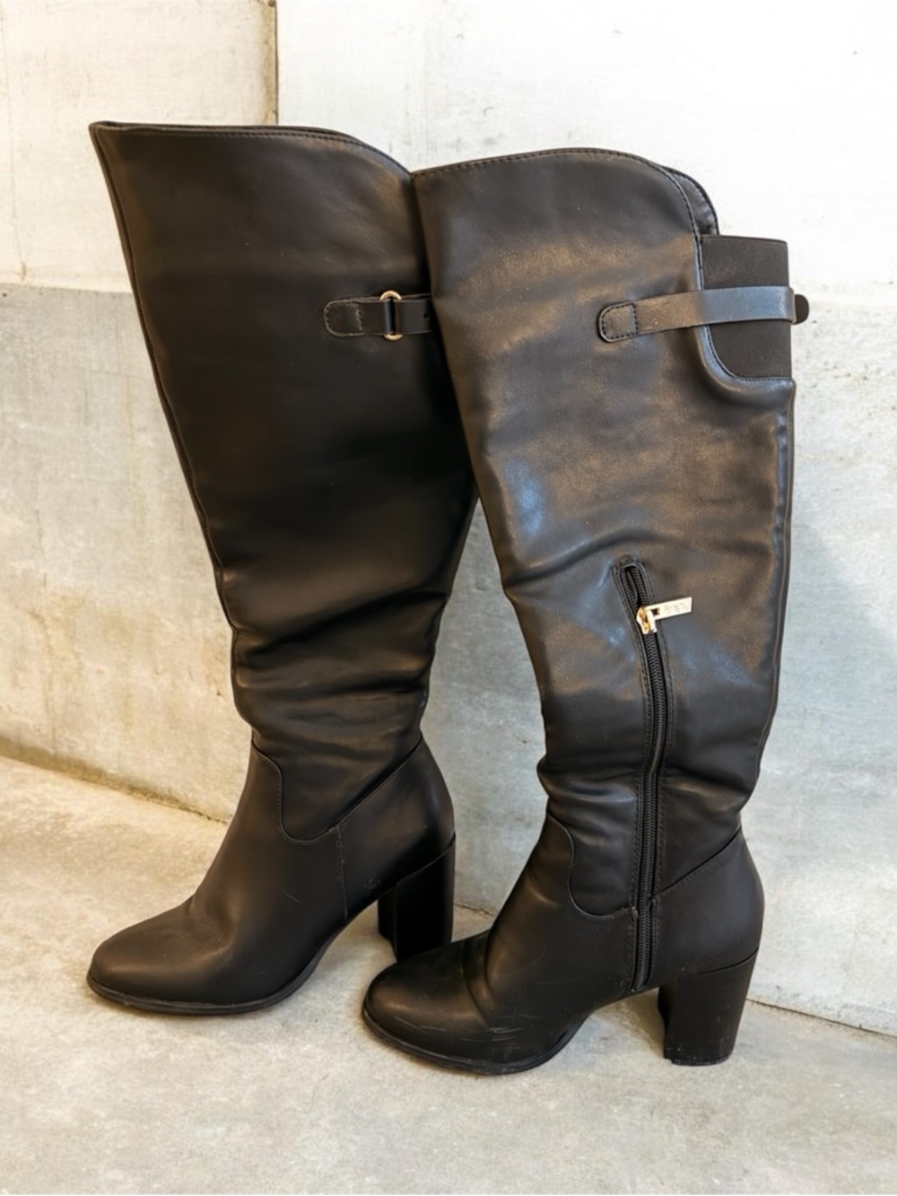 Classic Black Knee-High Women's Riding Boots